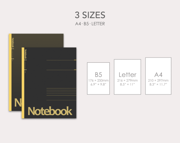 Kokuyo Campus-style digital notebook covers (dark) - Image 5