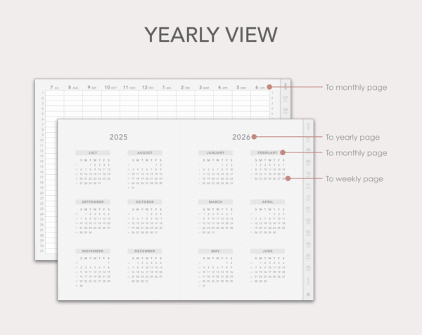 Jibun Techo-style 2025-2026 mid-year digital planner - Image 3