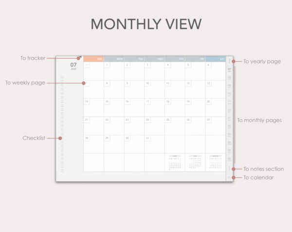 Jibun Techo-style 2025-2026 mid-year digital planner - Image 4