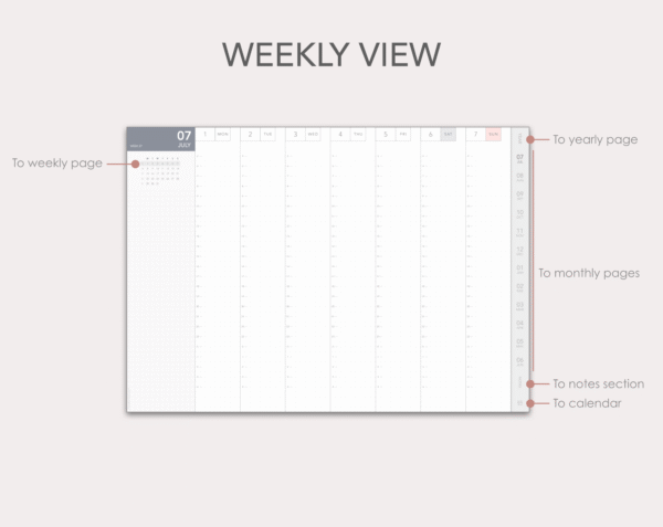 Hobonichi-style 2025-2026 mid-year digital planner - Image 5