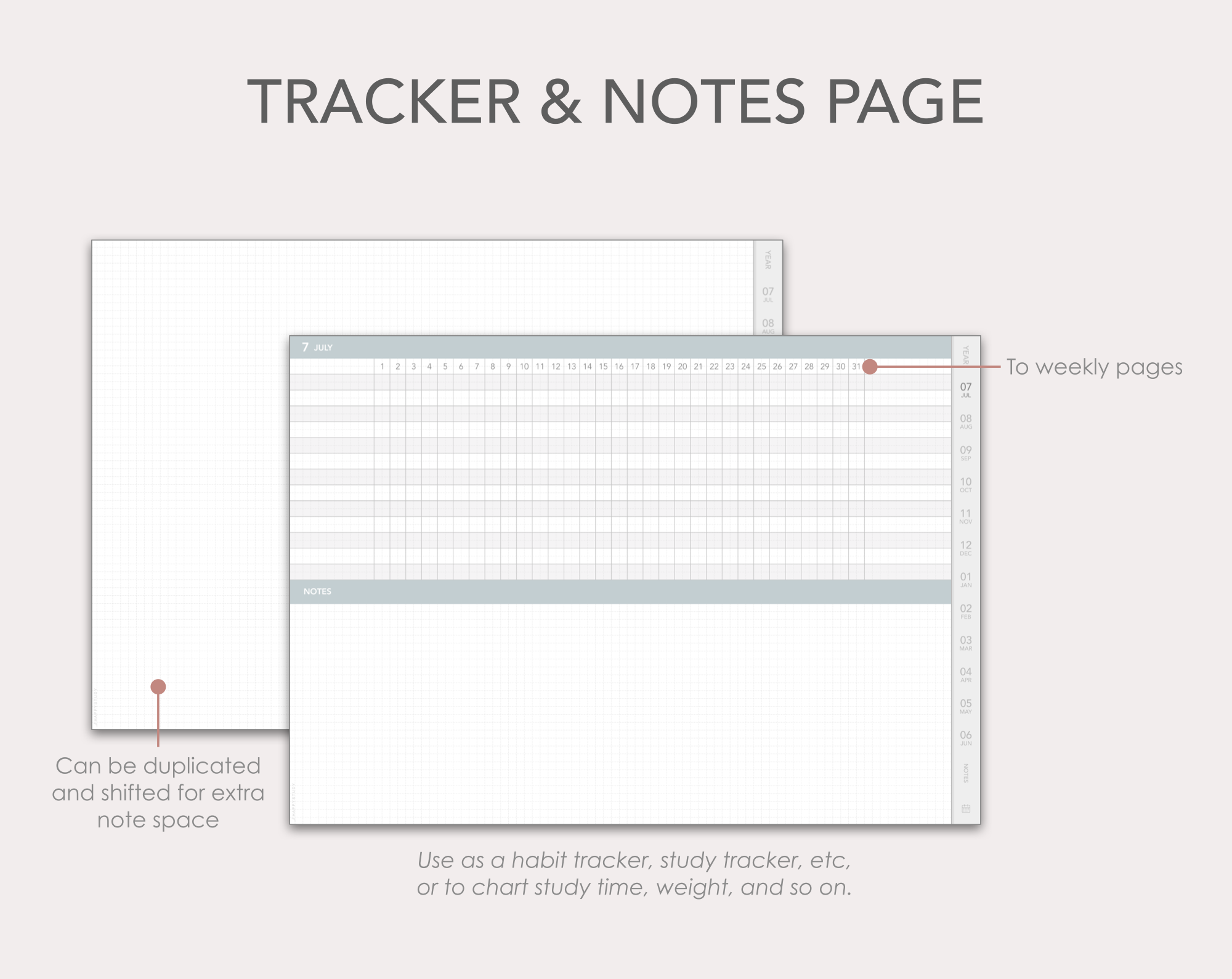 Jibun Techo-style 2025-2026 mid-year digital planner - Image 6