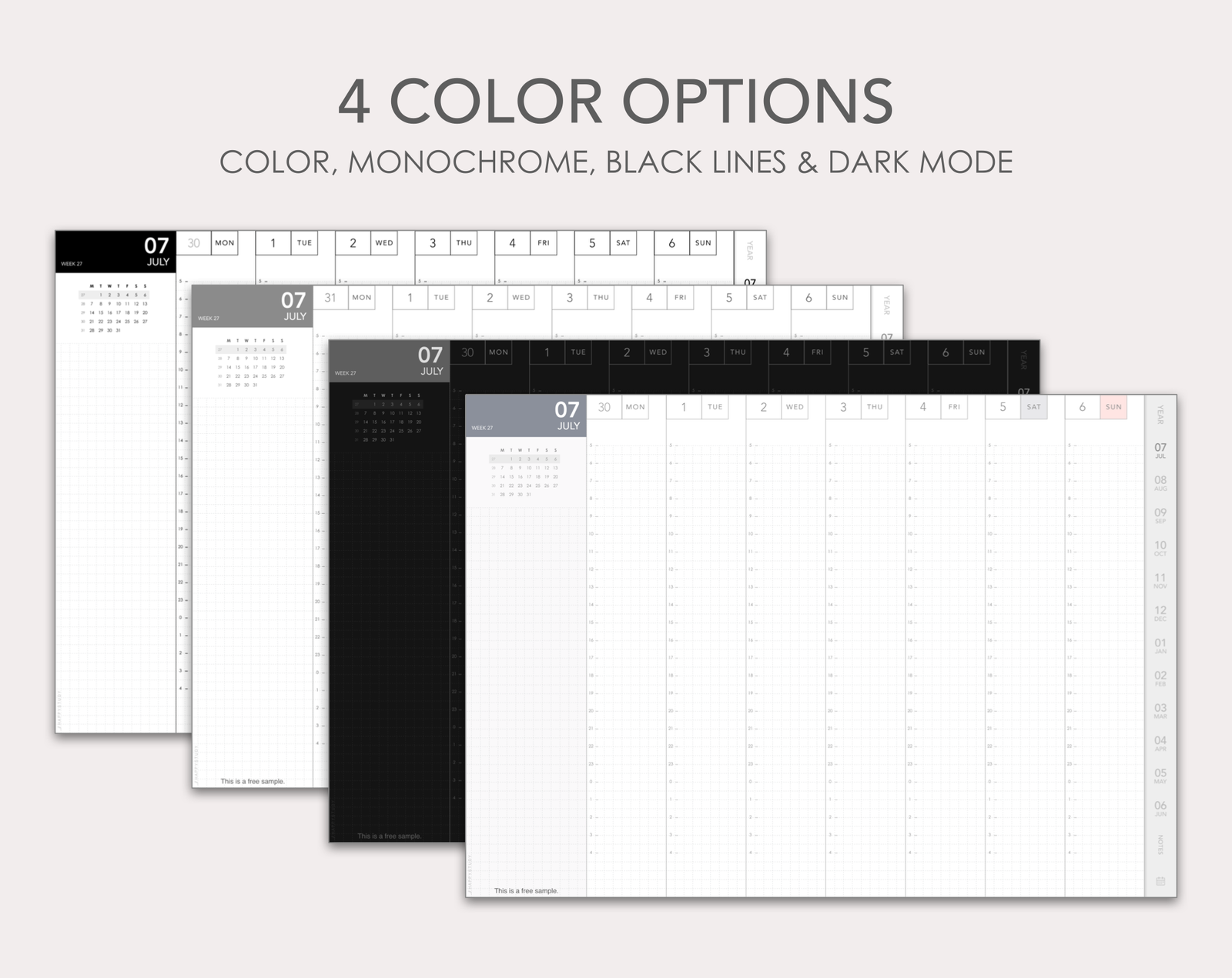 Hobonichi-style 2026-2027 mid-year digital planner - Image 7