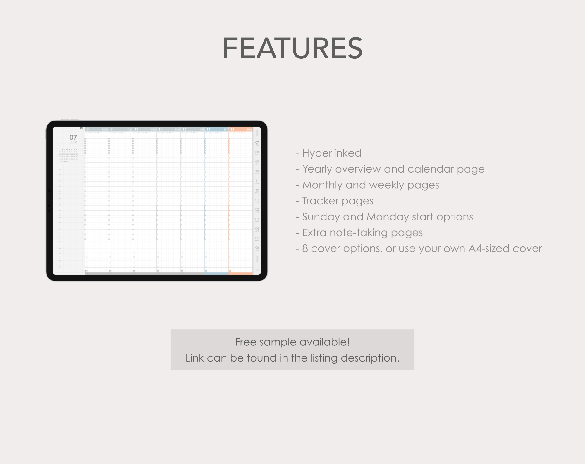 Jibun Techo-style 2025-2026 mid-year digital planner - Image 9