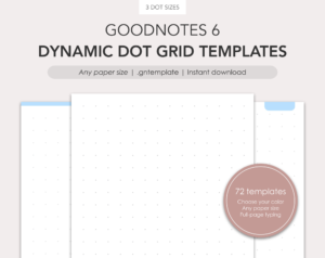 Dynamic dot grid templates for Goodnotes 6
