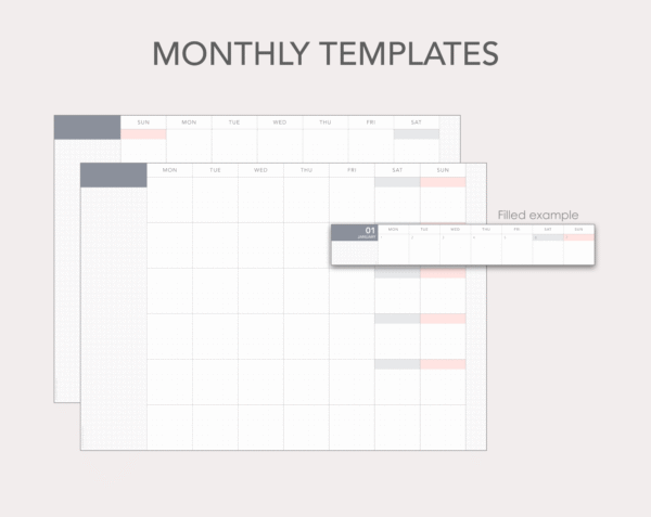 Hobonichi-style individual planner templates - Image 3