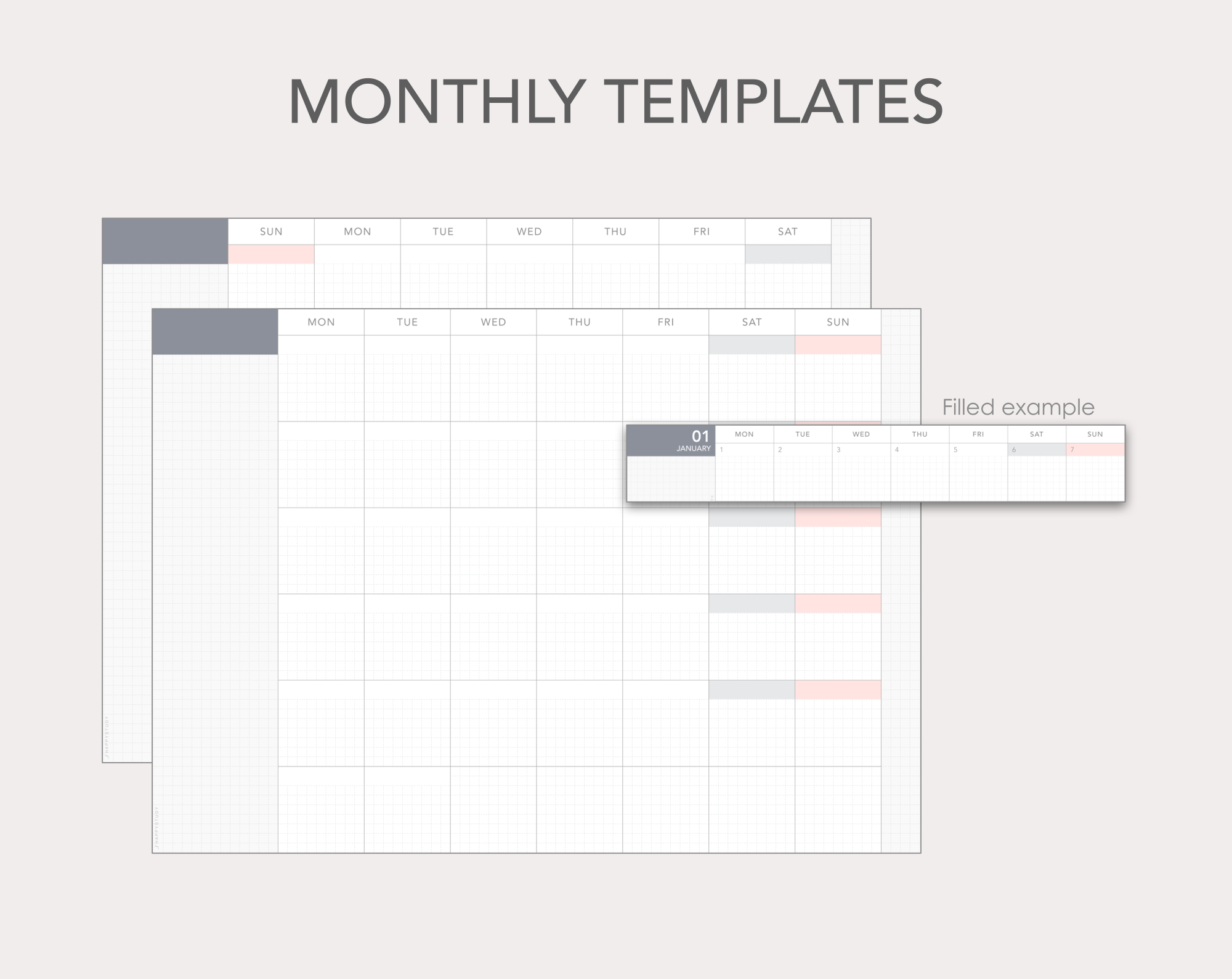 Hobonichi-style individual planner templates - Image 3