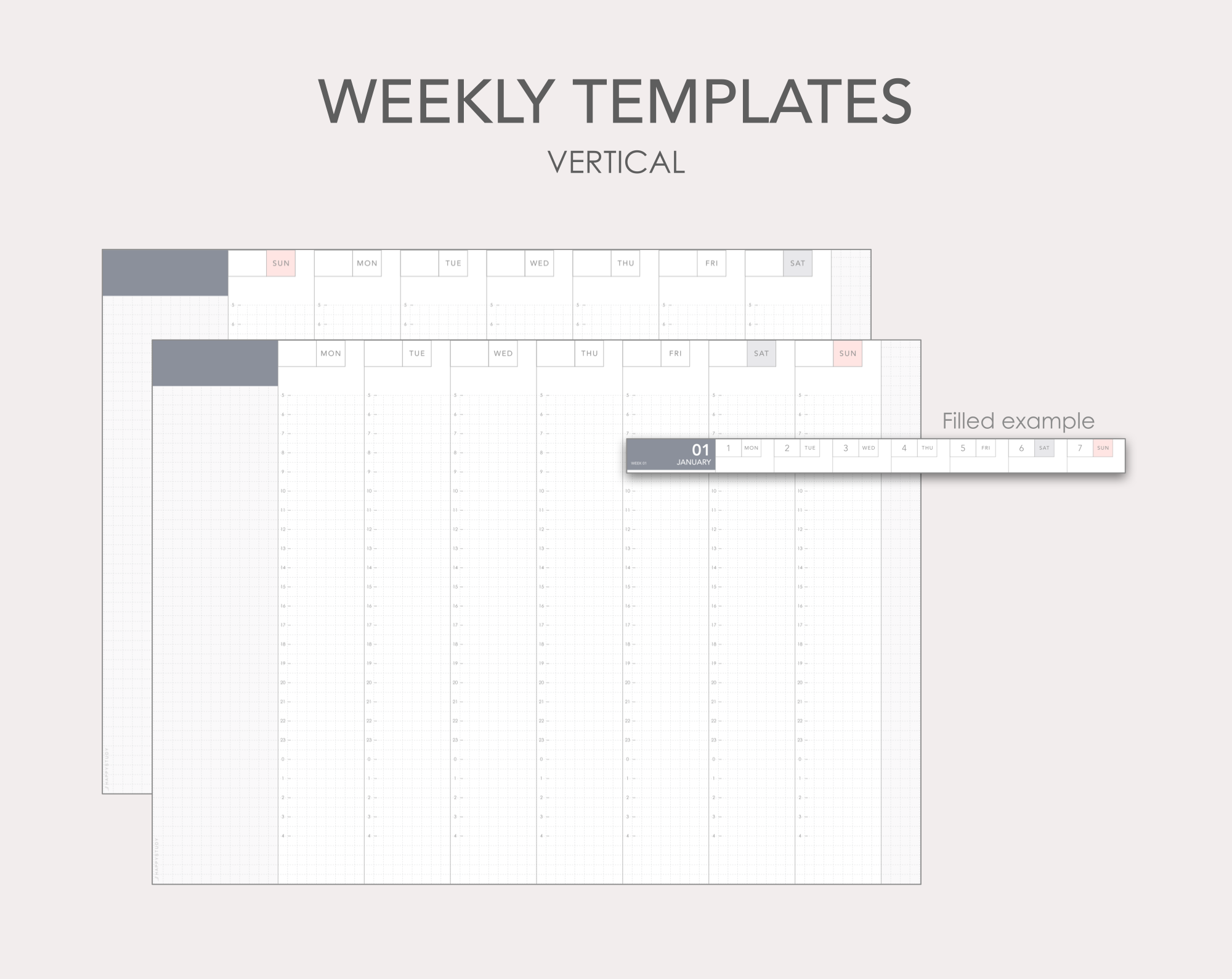 Hobonichi-style individual planner templates - Image 4