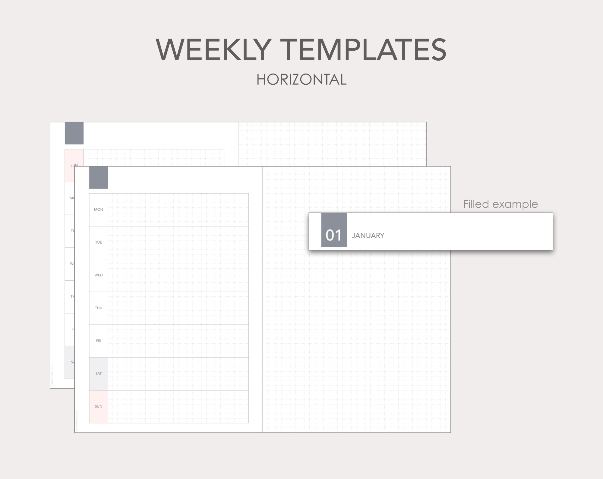 Hobonichi-style individual planner templates - Image 5