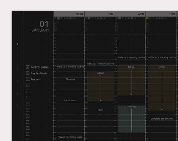 [SAMPLE] Jibun Techo Lite-style undated digital planner - Image 4