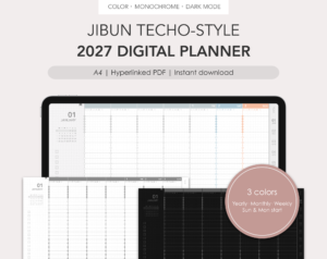 [SAMPLE] Jibun Techo-style 2027 digital planner