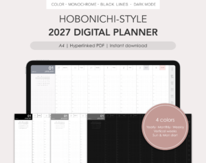 [SAMPLE] Hobonichi-style 2027 digital planner